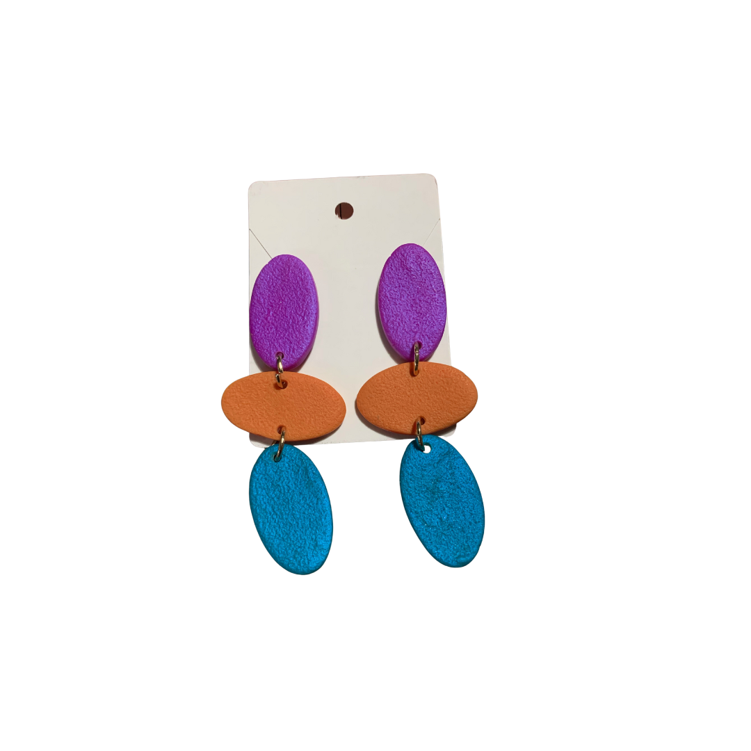 Pop Tri-Color Earrings