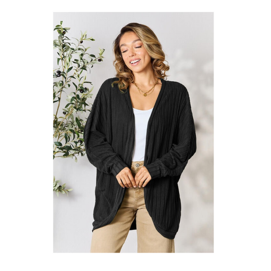 Basic Bae Full Size Ribbed Cocoon Cardigan