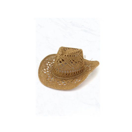 Western Style Cowboy Handmade Woven Straw Hat