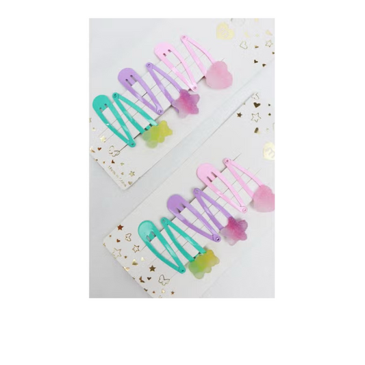 6-Pcs Candy Shape Snap Clip Set