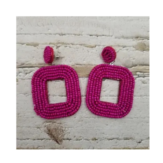 Boho Squared Miyuke Bead Earrings