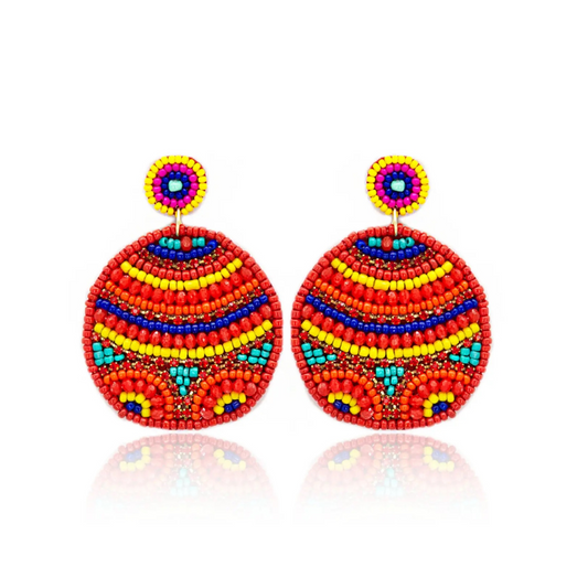 Multi Beaded Post Earring