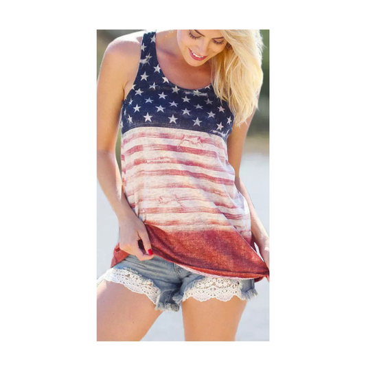 Flag Star Racerback Tank