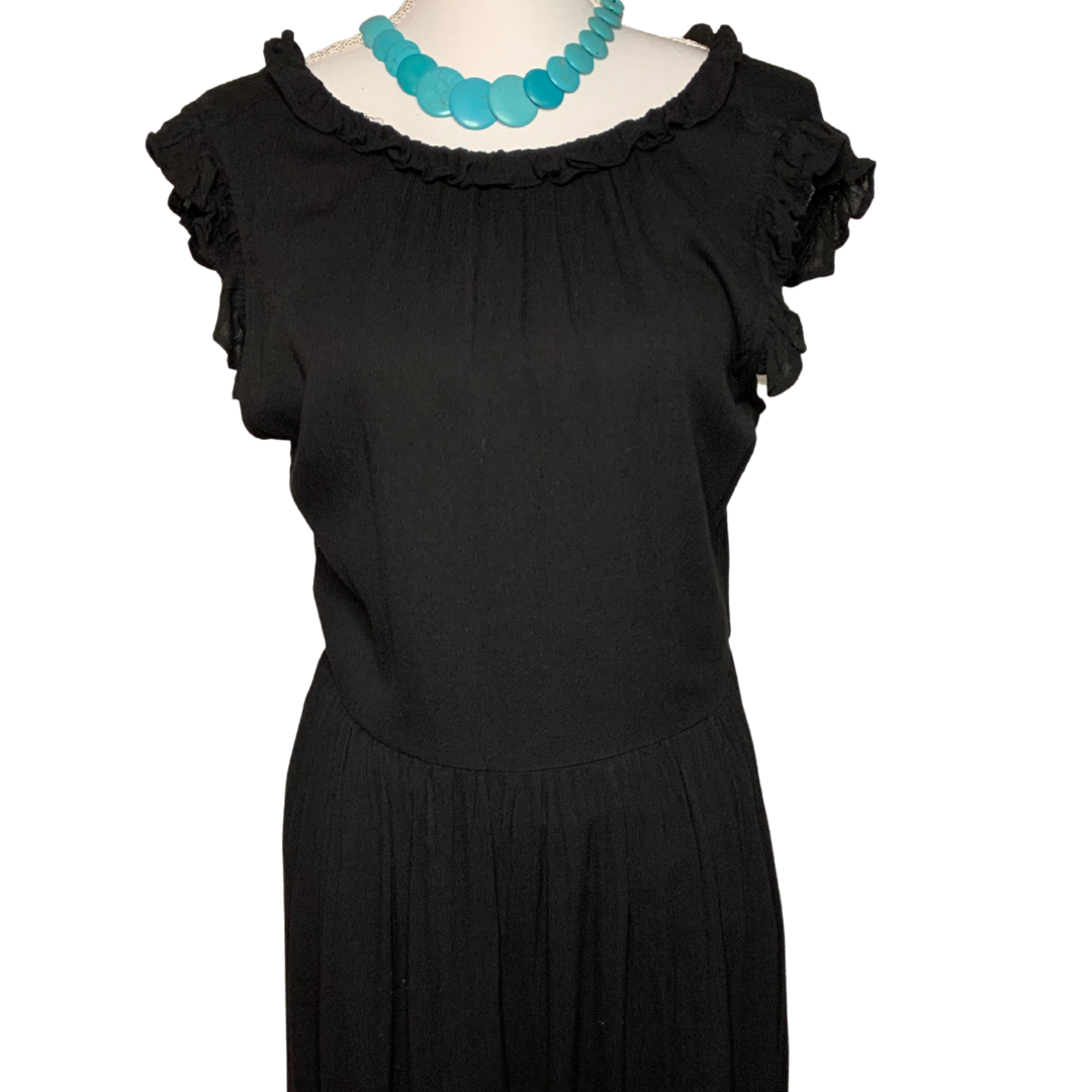 Black Pocket Babydoll Dress