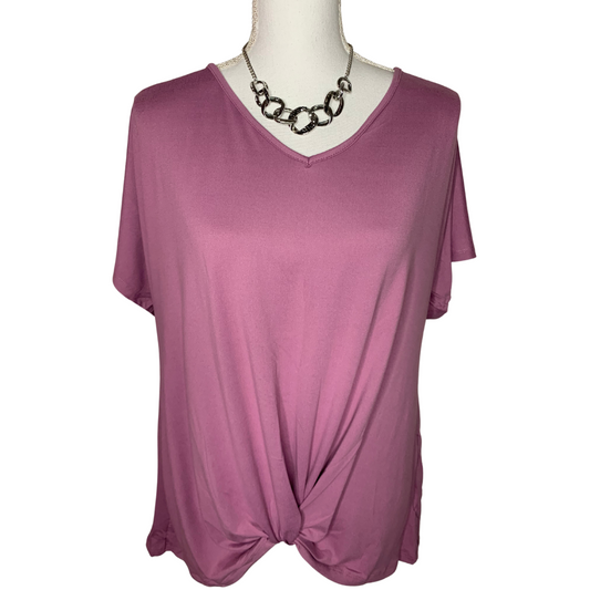 Wine soft Curvy Mauve Blouse