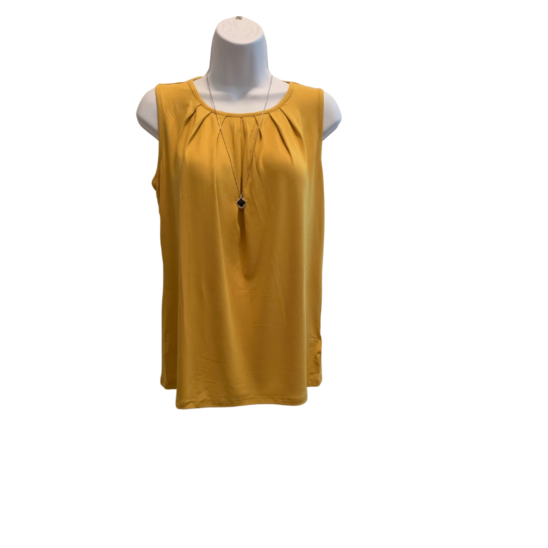 Sleeveless Neck Pleated Top