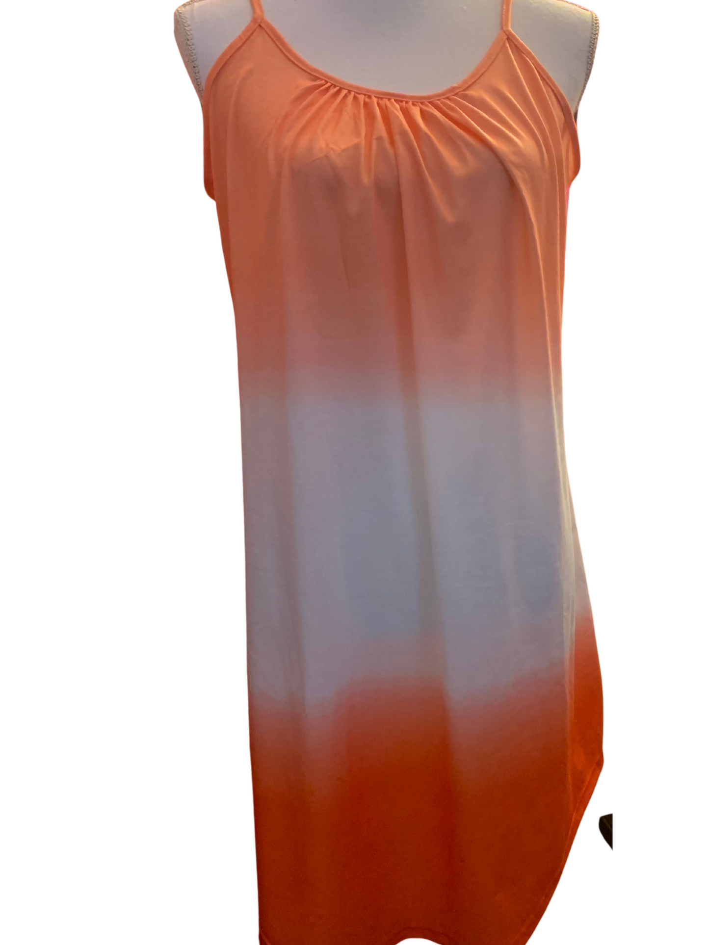 Orange Ombre Tie-Dye Sleeveless Slowly